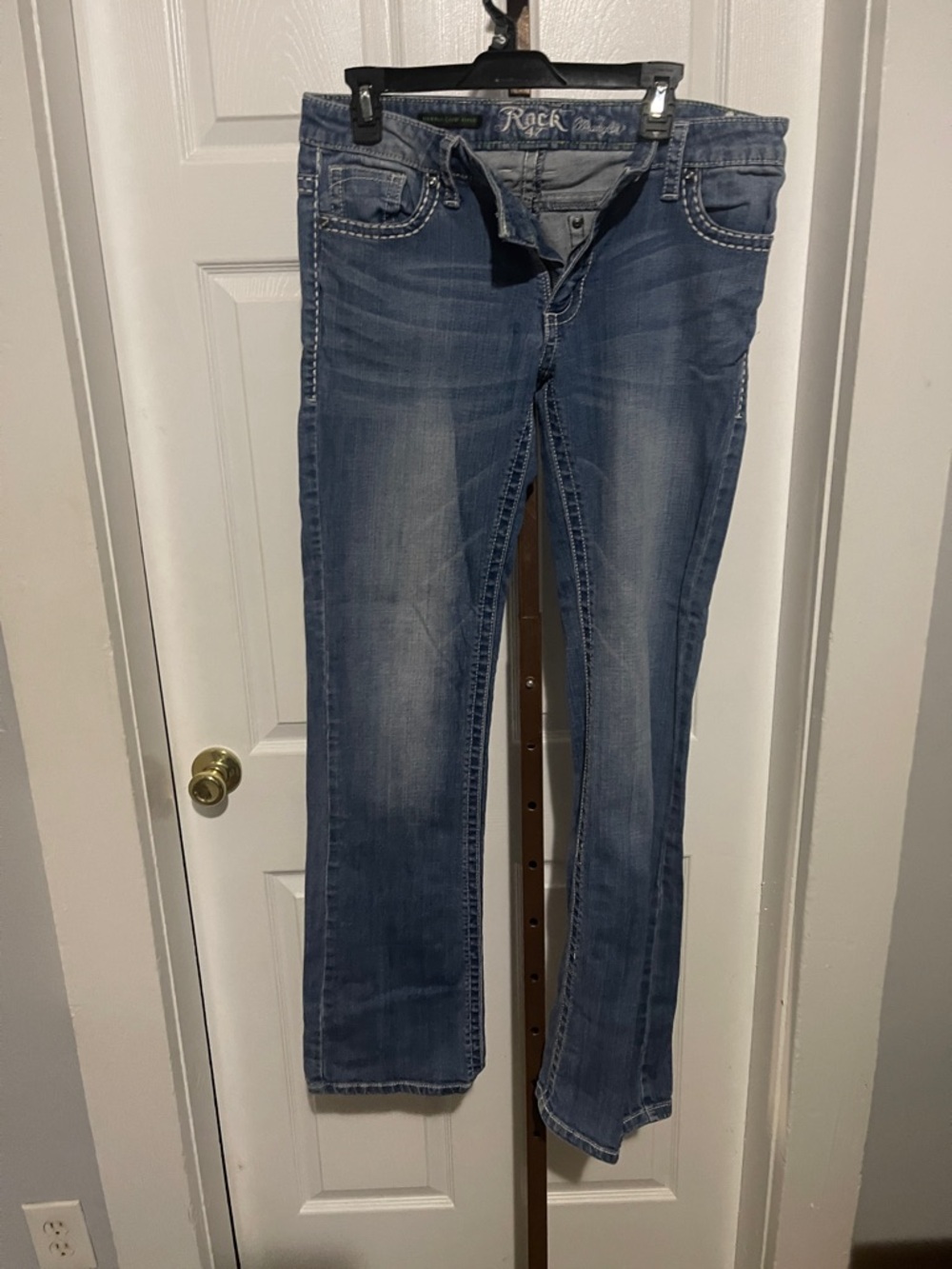 Rock 47 Women’s Blue Bootcut Jeans - Classic Mid Wash